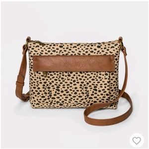 Leopard print crossbody purse